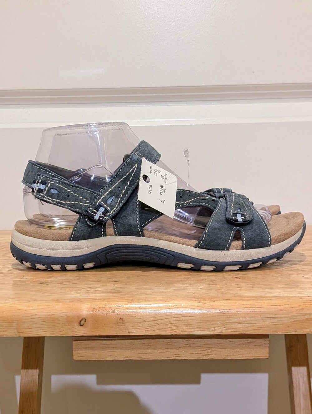 NWT Nature Trails by Earth 9 Sophie Medium Blue Suede Sandals